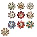 Set of 10 Handmade Flower Knobs | Colorful Multi Design Ceramic Cabinet Knobs | Drawer Pulls Ideal for Any Home, Kitchen or Office | These Drawer Knobs Comes with 1 Wrench, Screw Cap & Bolts