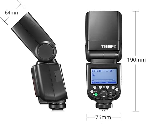 Miniatura 5 de Godox TT685II-N Flash para Nikon, 18000s HSS TTL 2.4GHz Cámara inalámbrica Flash Speedlite compatible con Nikon D800 D4 D780 D610 D500 Z72 D300S