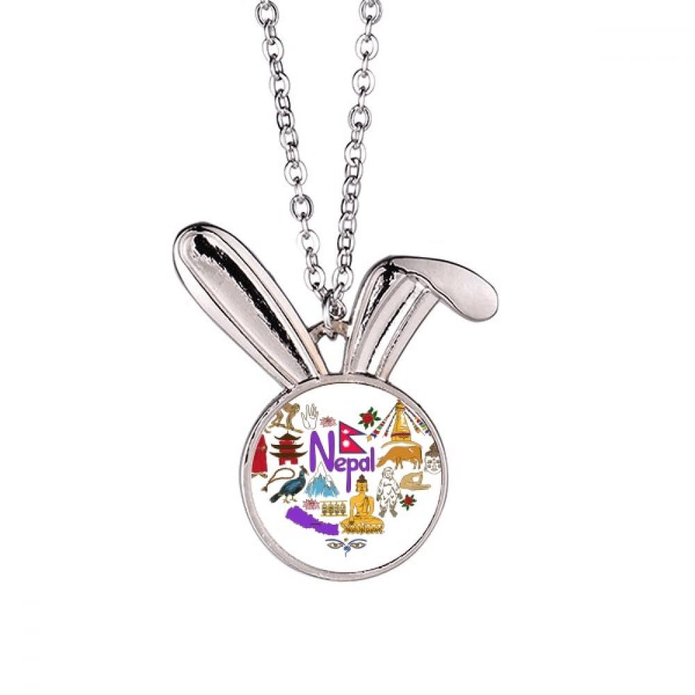 Collier drapeau Népal pendentif cœur une idée cadeau originale pour vos proches