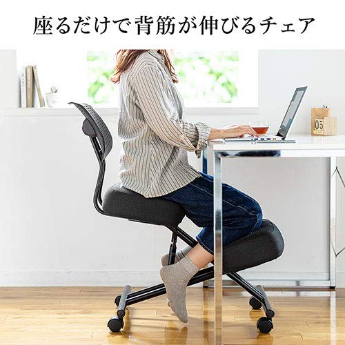 Amazon｜イーサプライ バランスチェア 背もたれ ガス圧昇降 高さ調整 