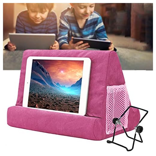 Yoruii Soft Pillow for ipads, Multi-angle Phone Pillow Lap Stand, Universal ipad Tablet Reading Stand Pillow Holder for ipads, Tablets, EReaders, Smartphones, Books, Magazine