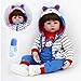 Bambole Reborn Realistica Morbido Silicone Delicatamente Touch 20 Pollici 50cm Bambola Reborn Bambino della Ragazzo del Giocattolo(Accompagnato da capezzolo, biberon)
