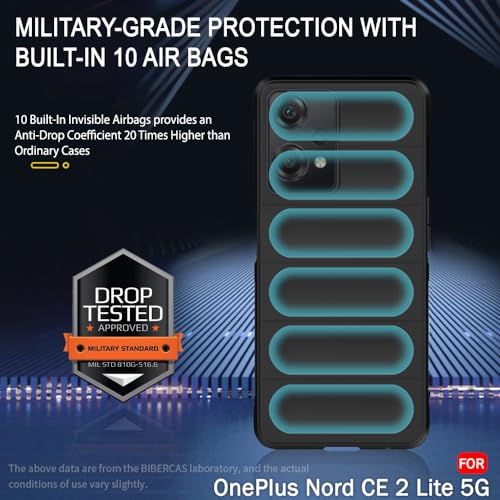 Image of TheGiftKart Liquid Silicon Back Cover Case for OnePlus Nord CE 2 Lite 5G | Shockproof Military Grade Protection | Micro-Fibre Cloth On Inner Side | Built-in Anti-Slip Grip Back Cover (TPU, Black)