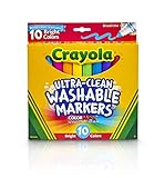 Crayola Ultraclean Broadline Bright Markers (10 Count)