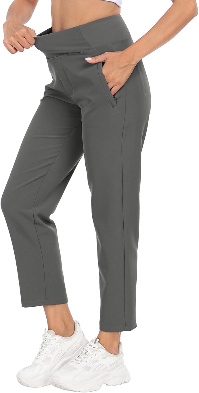 HDE Women's Travel Pants High Waist Stretch Work Golf Hiking Pant with Pockets - Image 7
