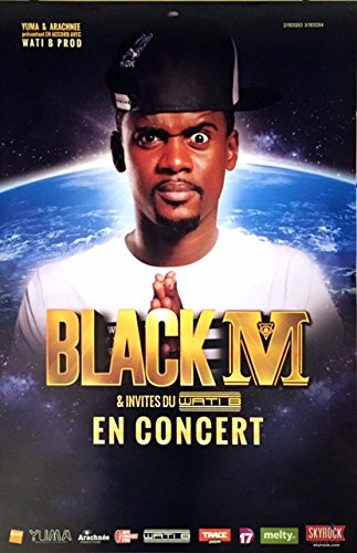 Poster Black M Wati B idée cadeau pour fans de rap français taille 40X60cm