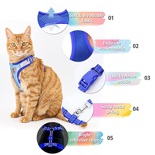Supet Cat Harness and Leash Escape Proof for Walking, Adjustable Cat Vest Harness and Leash Set for Adult and Small… - Image 4