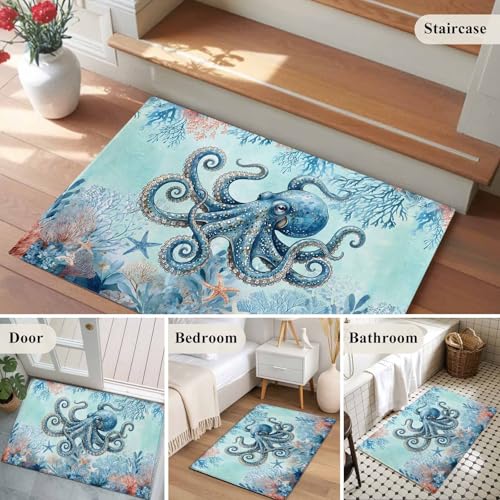 Tapete decorativo turquesa 2x3 pies miniatura 6