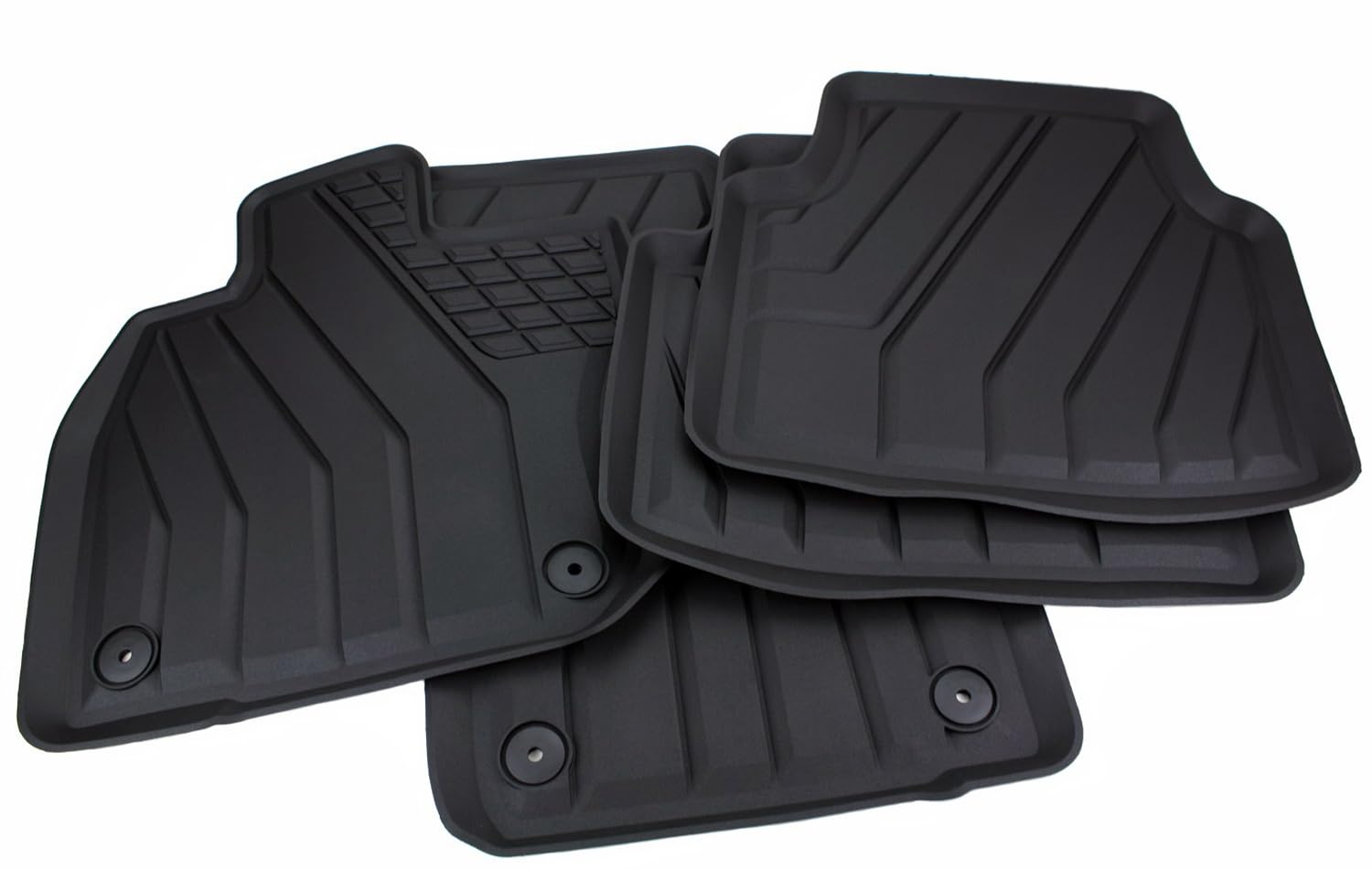 Tappetini Gomma Auto Premium – Per Skoda SuperB IV (2023-) E VW Passat Variant B9 (2024-) – Set Da 4 Pezzi