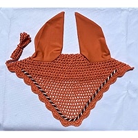 Capuche Cheval Crochet Zanee Bonnet D'oreille Et Voile Anti-mouche Capuche Cheval Crochet Zanee Bonnet D'oreille Et Voile Anti-mouche