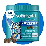 Solid Gold Glucosamine for Dogs Hip and Joint Supplement - Glucosamine Chondroitin MSM for Dog Pain Relief - Leaps & Hounds Chews for Dog Arthritis Pain Relief & Overall Mobility - 60 Count