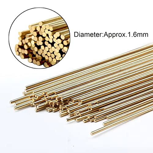 XNJIHWA 20Pcs Brass Welding Rods 1.6mm x 240mm Brass Welding Round Brazing Rods Soldering Rods Wires Sticks Low Melting for Repair Welding Brazing - Image 3