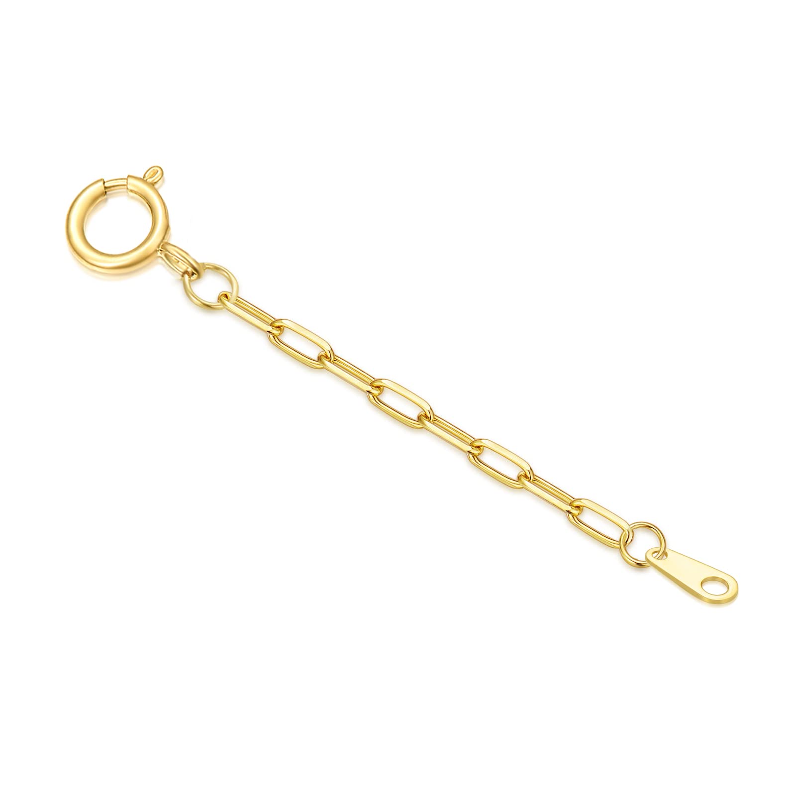 14k Gold 0.5"/1"/1.5"/2"/3" Necklace Bracelet Extender Chain, Necklace Extender Gold 14k, Durable Removable Gold Chain Extender, Gold Extension Chain for Necklace Anklet