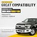 KUAFU Front Bumper Face Bar Compatible with 2018-2020 Ford F-150 w/Fog Light Hole Bumper Impact Bar Replacement for JL3Z17757A FO1002430 Chrome Silvery Steel