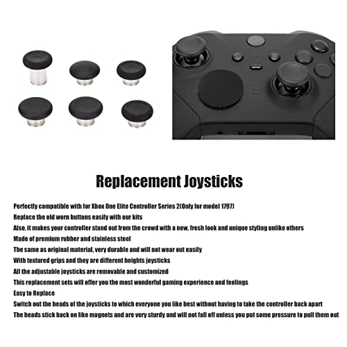 Image of 6 in 1 Replacement Thumbsticks,Elite Controller Swap Thumb Sticks Set,Joystick Parts Repair Accessories for Xbox One Elite Controller Series 2 (Model 1797)