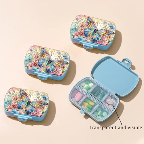 Image of ARTopet Diamond Art Painting Mini Storage Box with 6-grid Creative Design Compact Portable Small Case for Purse Travel Daily (4Pcs)