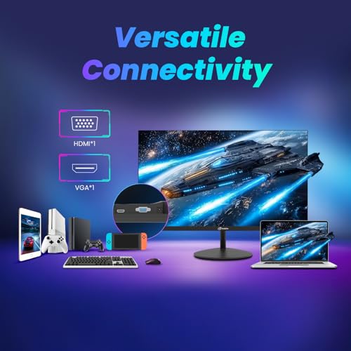 Image of ArcticPro 22 inch Monitor, 144Hz Gaming Monitor, FHD 1080p Computer Monitor, 105% sRGB, 3000:1 Contrast, 3-Sided Frameless, Ultra Slim, VESA, Eye Care, HDMI, VGA