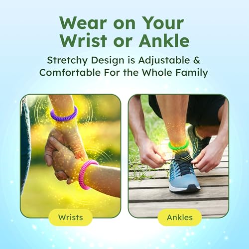 bugmd 10 pack mosquito bracelets deet-free bands for adults amp kids natural amp waterproof citronella wristbands for camping hiking beach travel amp outdoor essentials