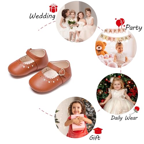 Image of PHIRAMIN Toddler Girl Mary Jane Dress Shoes-Little Girl School Uniform Shoes for Wedding Party
