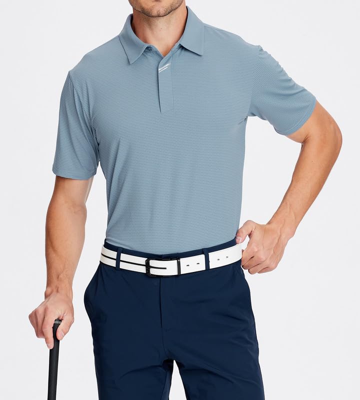 Damipow Premium Golf Shirts for Men Dry Fit Performance Polo Short Sleeve Collared Shirt - Image 5