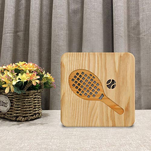 Lampe de table creative raquette de tennis 3D cadeau anniversaire - 2