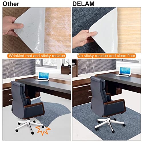 Delam Office Chair Mat For Hardwood Floor & Tile Floor, Under Desk Chair Mats For Rolling Chair, Computer Chair Mat For Gaming, Large Anti-Slip Floor Protector Rug, Not For Carpet (Dark Gray, 47"X35") #TOP4