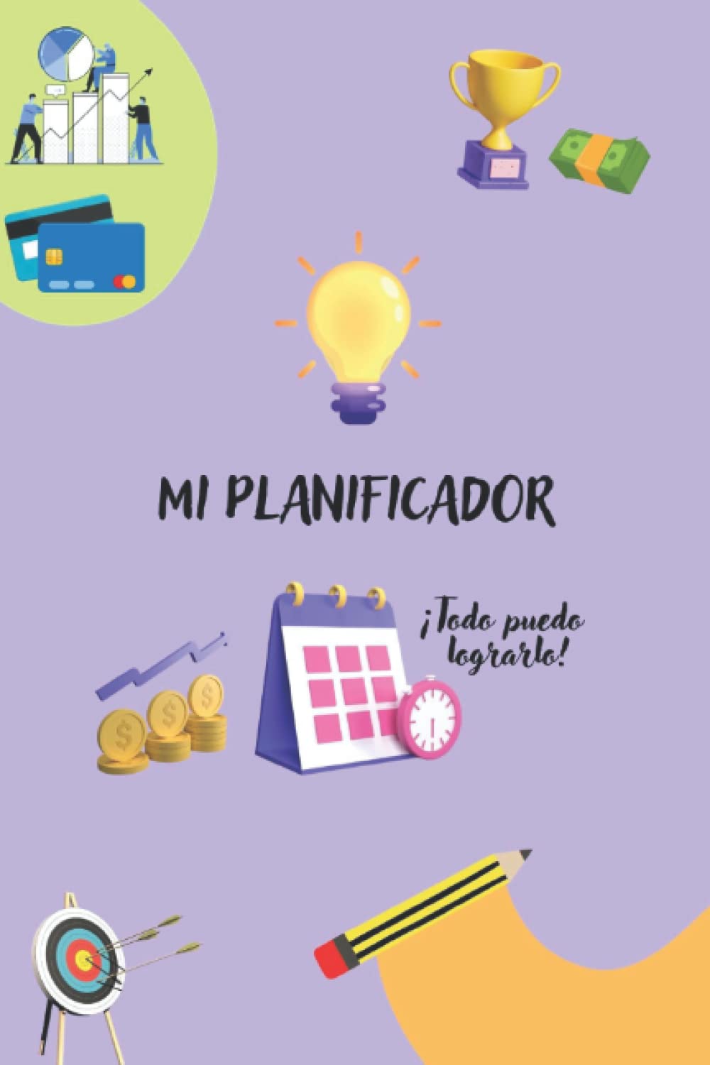 Planificador sin fecha. Agenda de objetivos, lista de seguimiento de hábitos, afirmaciones positivas: Mensajes y afirmaciones positivas