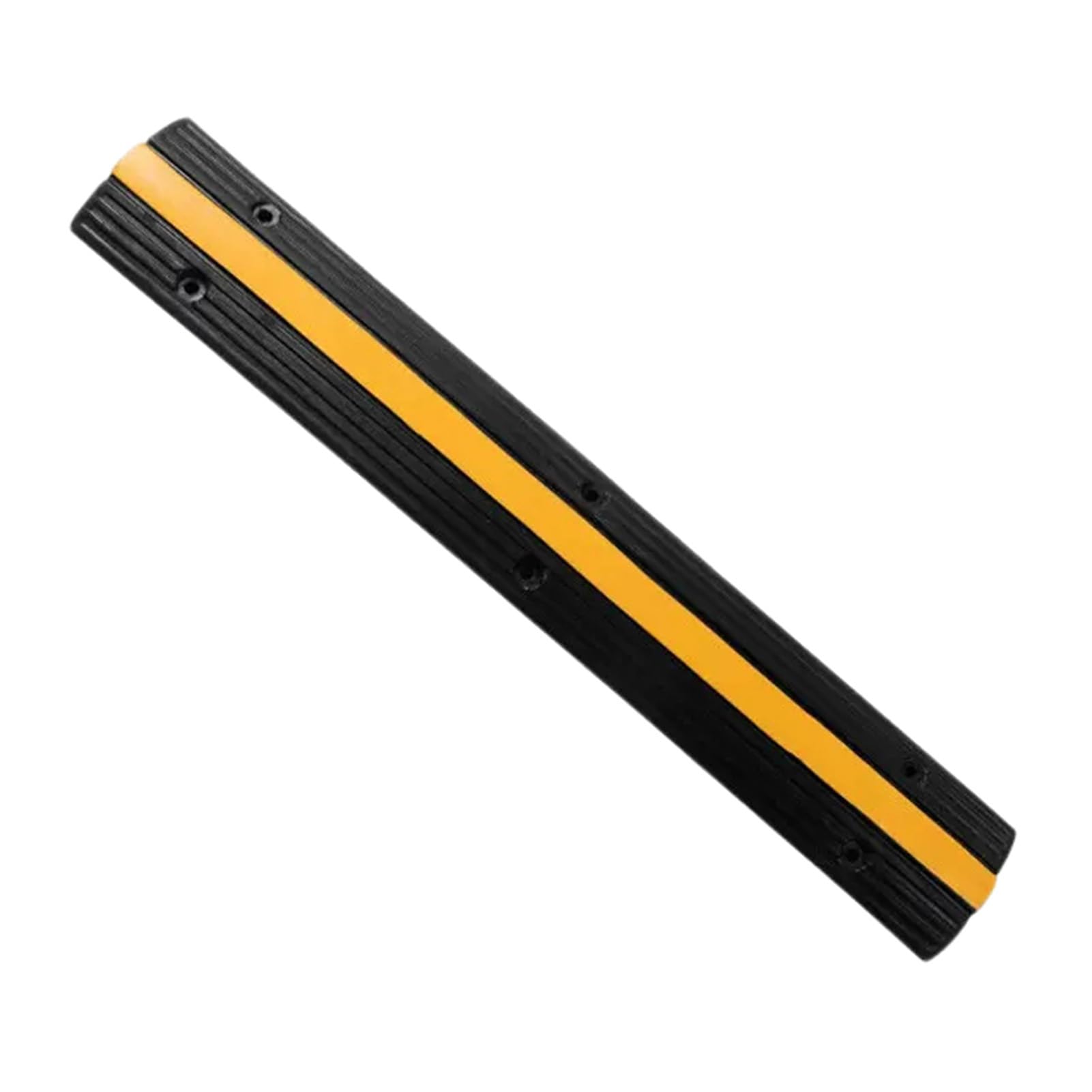 Speed Bump,Ramp,Rubber Road,Yellow And Black Rubber,Cable Protector Ramps For Asphalt Concrete Gravel Driveways Indoor Outdoor