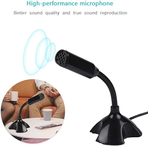Miniatura 3 de Micrófono USB para computadora, condensador de escritorio Plug &Play, micrófono para computadora portátil, compatible con WindowsMac, ideal para