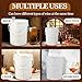 Ziliny 4 Pcs White 6.5 Gallon Fermentation Bucket with Twin Bubble Airlock Grommets Lid Brewing Wine Fermenter Fermentation Kit for Home Beer Wine Mead Other Fermented Beverage