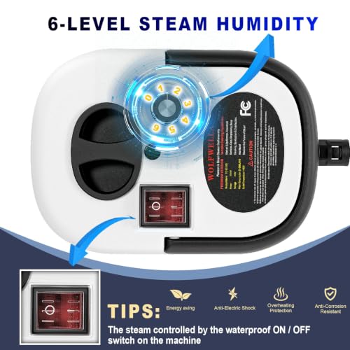 Image of Portable High-Pressure Handheld Steam Cleaner, 14-Piece Accessories, 6 Steam Levels, 15s Heat-Up,chemical-free Cleaning Tile, Grout, Dirt, Grease & Car Detailing(white&Black)