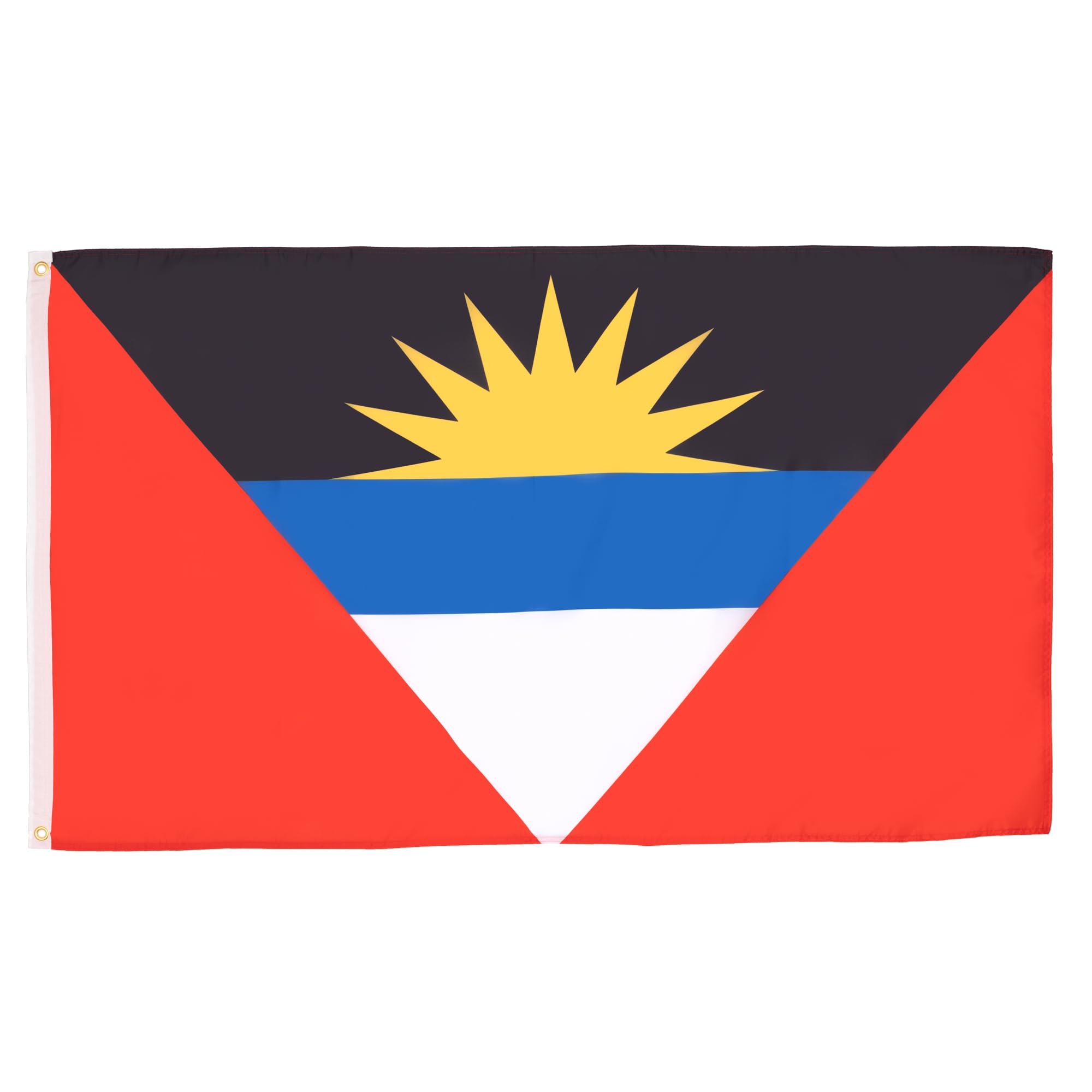 AZ FLAG - Set of 2 Antigua and Barbados Flags - 90 x 60 cm - Antigua Flag 100% Polyester with Integrated Metal Eyelets — image 1