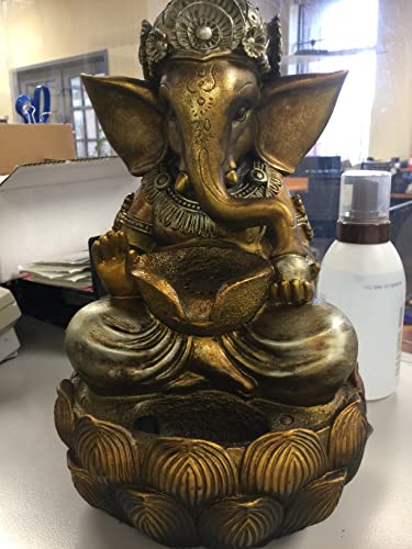 Fountain-Tabletop Lord Ganesh Sculptural Fountain with WT LED