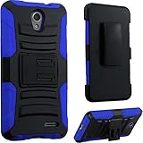 FastSun Belt Clip Holster + Hybrid Armor Case Phone Cover Accessory for ZTE Maven 2 Z831...