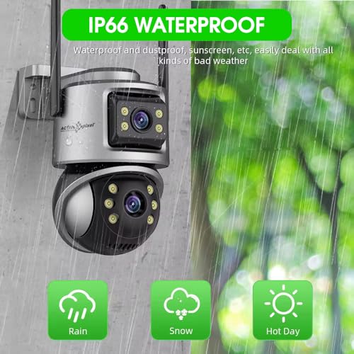 Image of Active Pixel 3MP+3MP =6MP | Dual Lens Smart CCTV Camera | WiFi Wireless IP Home Security Camera | Double Side View | Rotating Pan & Tilt | Outdoor CCTV Camera | Alexa Supported - A5