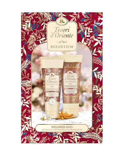 Tesori d'Oriente Geschenkset Cremedusche und Body Creme Byzantium 250 ml, aromatische Körperpflege, Wellness für Körper & Sin