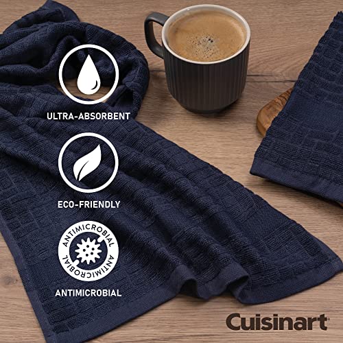 Cuisinart Bamboo Blue Tea Towels for Kitchen Set of 2, Anti-Microbial, Odour Resistant, Absorbent Kitchen Towels - Image 4