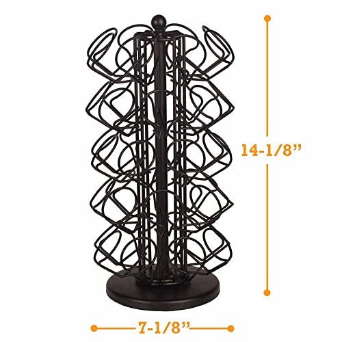 40x Pods Capacity K Cup Holders,K Cup Holder, K Cups Holder,K Cup Carousel, Coffee Pods Holder Storage Organizer Stand, No Assembly Required, Black (Deluxe Version,40 Pods Capacity)