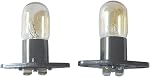 4 Pack Microwave Replacement Light Bulbs 2A 250V 20W 2Pin Light Bulb Replacement for Microwave Oven Refrigerator Light Lamp with Base Kitchen Accessories