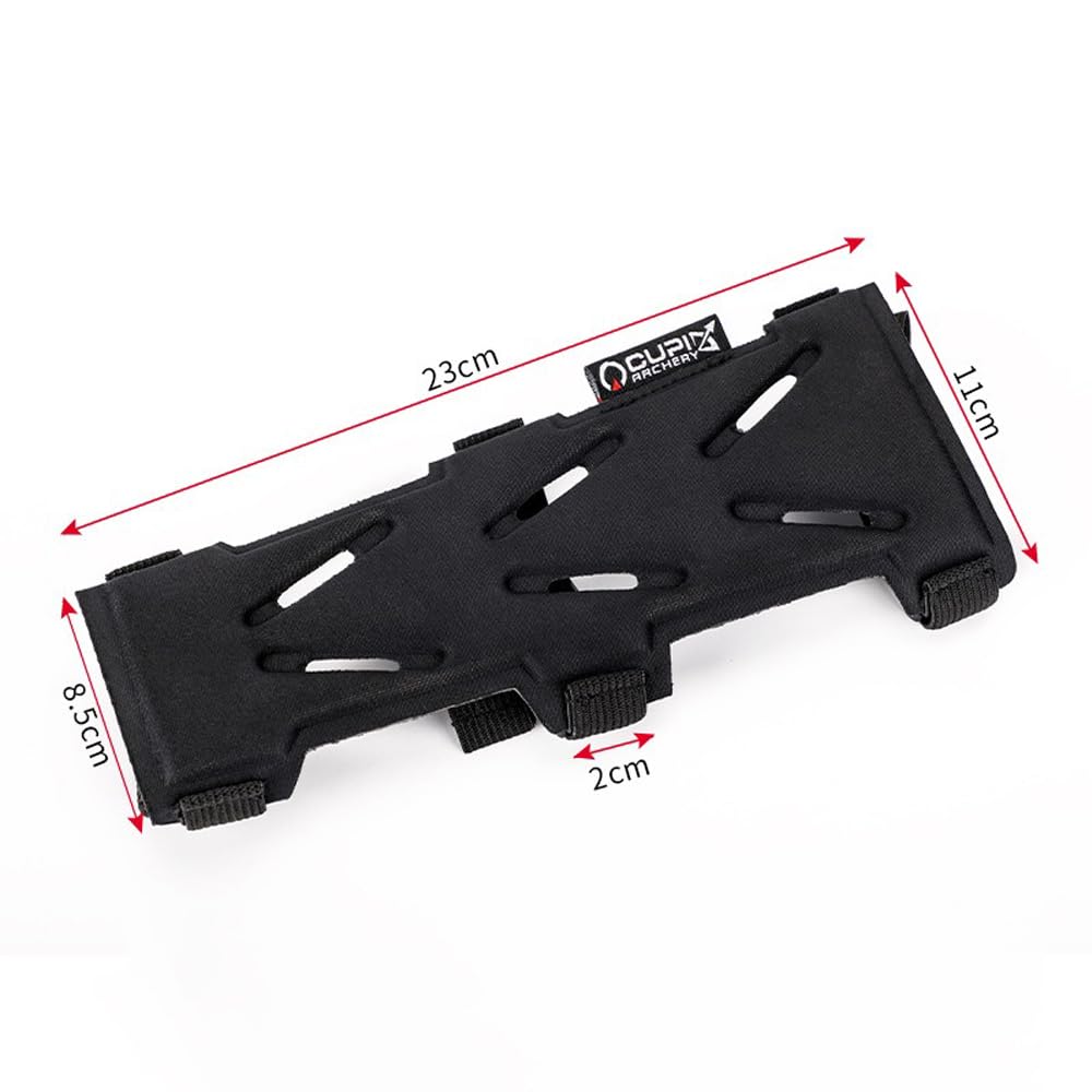 Sarini Protector de Brazo de Tiro con Arco Ajustable Protector de antebrazo con 3 Correas Hebillas Protector de Brazo para arqueros para Caza y Tiro al Blanco — view 7