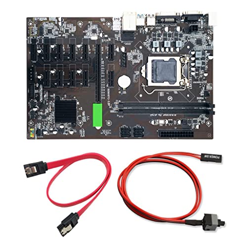HeroNeo B250 BTC 12P Mining Motherboard LGA 1151 DDR4 12XGraphics Card Slot 4X SATA3.0 USB3.0 Low Power for BTC Miner Mining b250 Mining Expert lga 1151 b250 Motherboard gpu for Mining
