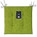 LILENO HOME Zestaw 4 poduszek na krzesło zielone (40 x 40 x 4,5 cm) - poduszki na krzesło ogrodowe, kuchnię lub krzesło do jadalni - wygodne odporne na promieniowanie UV wewnątrz i na zewnątrz poduszki na krzesło