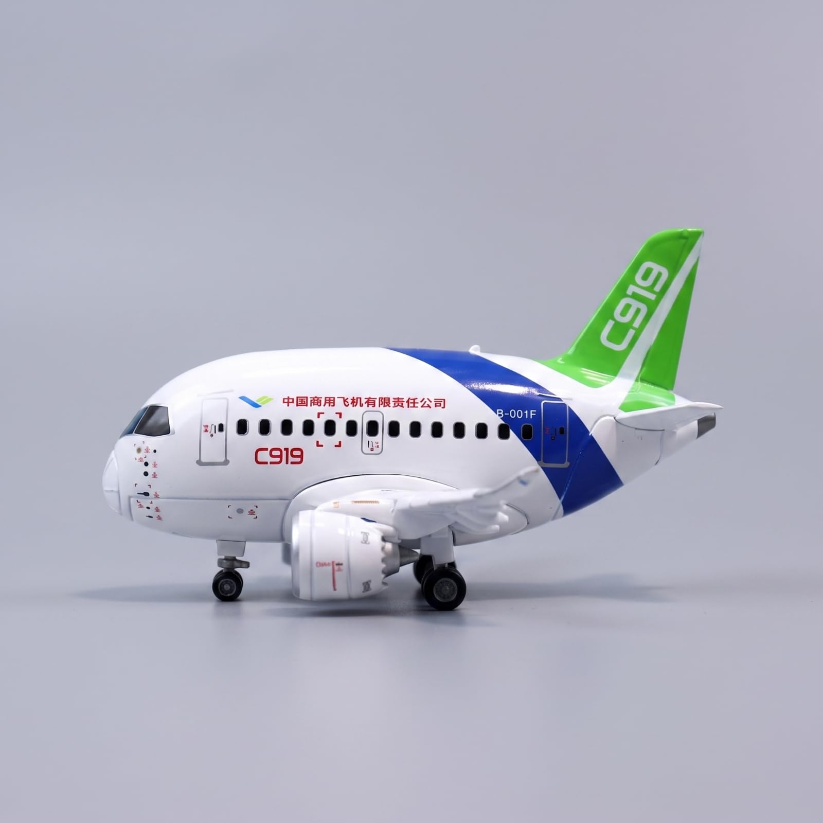 Maqueta Avión Avión Comercial Morno Caricatura Maqueta Avión Metal Tallado para Niños