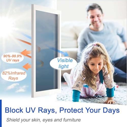 Película para ventana con privacidad y control solar 35.4x157.4 in miniatura 3