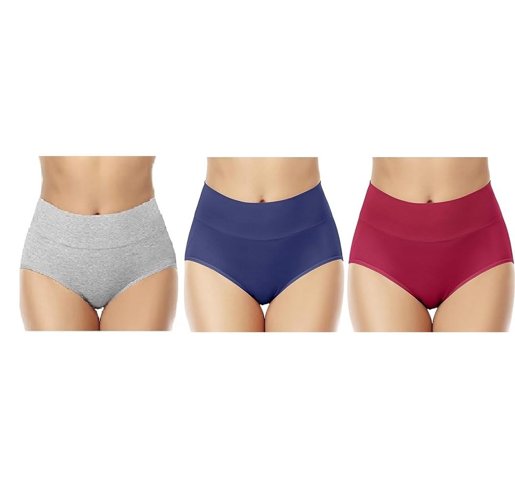 High Waist Tummy Control Panty for Women – Regular Full Coverage Comfortable Cotton Underwear-image-43