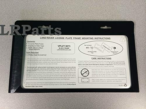 Land Rover Genuine Range Rover License Plate Frame - Matte Black - Thumbnail 3
