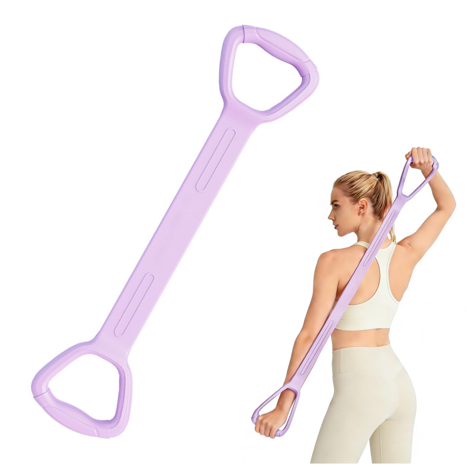 KixMalkinly Resistance Bands,Figure 8 Resistance Bands with Handles, Exercise Bands with Non-Slip Design for Women Men,Exercise Band for Home,Gym,Yoga, Equipment for Pilates(Purple)