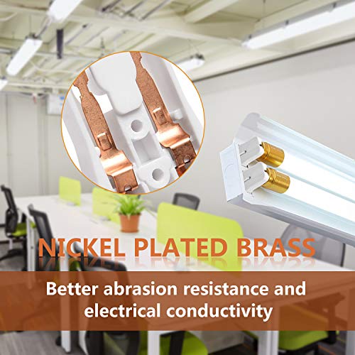 Non-Shunted Turn Type T8 Lamp Holder Jackyled 50-Pack Ul Socket Tombstone For Led Fluorescent Tube Replacements Medium Bi-Pin Socket For Programmed Start Ballasts #TOP2