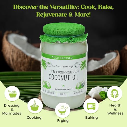 Image of Sow Fresh Grown By Nature Organic Cold Pressed Extra Virgin Coconut Oil, 1 Liter