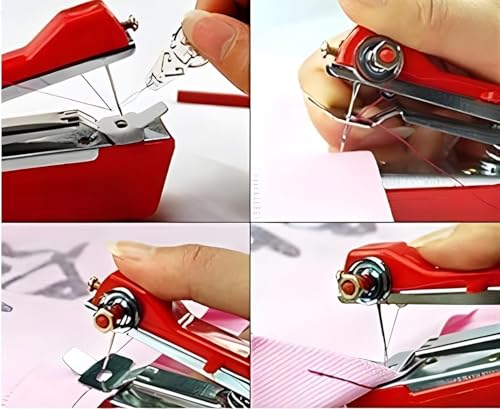 Image of Domestic Sewing /Silai Machine Stitching Tailoring Machine For Garment Cloth Home Household Hand-Operated Menual Stapler Size,Sewing Tool Repairing Accessories (Blue)